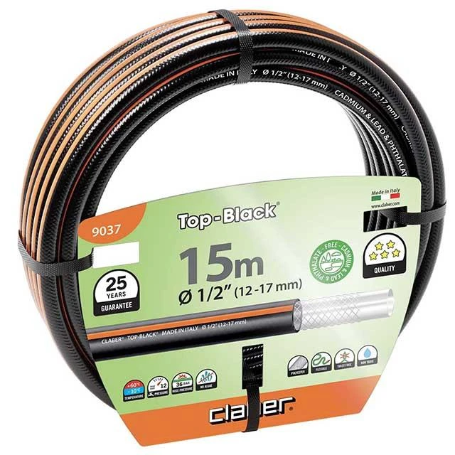 Claber 15m Top Black Hose Pipe - 9037