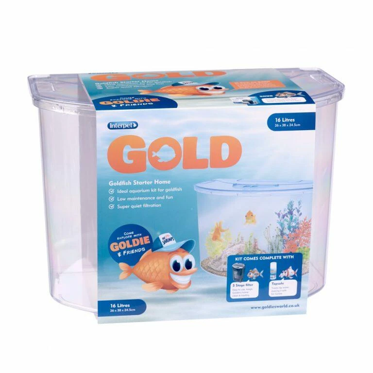 Interpet Gold Aquarium Starter Kit 16L
